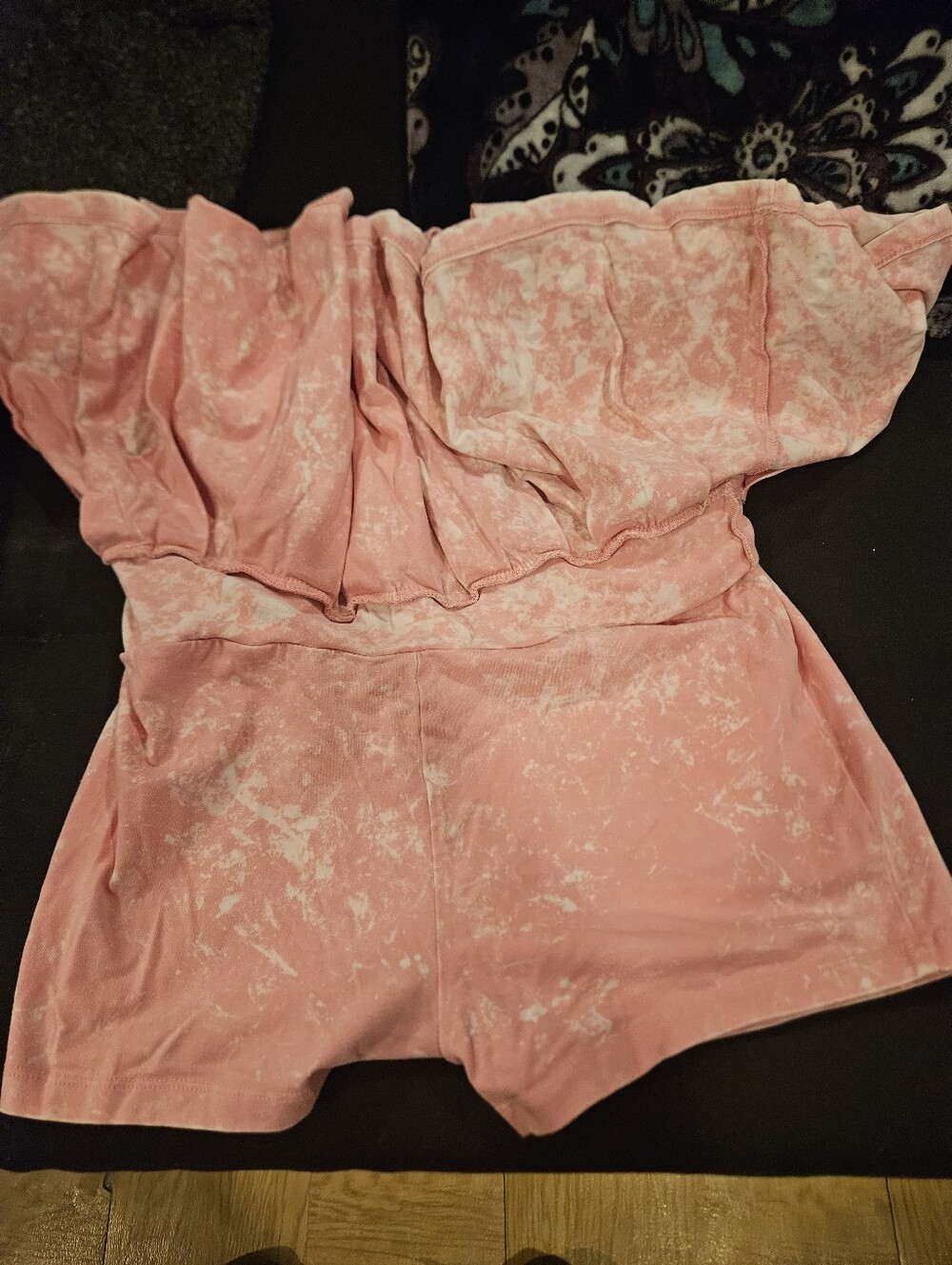 Pleated Tie-Dye Pink Skater Skirt - Picture 4 of 5